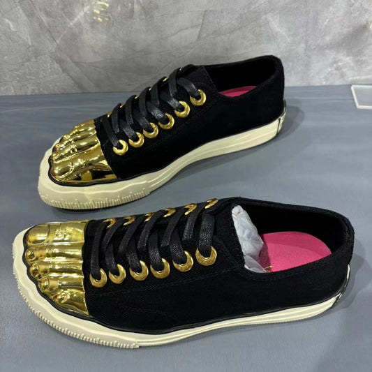Women's & Men's Gold Toe Skate For Women's Canvas Shoes