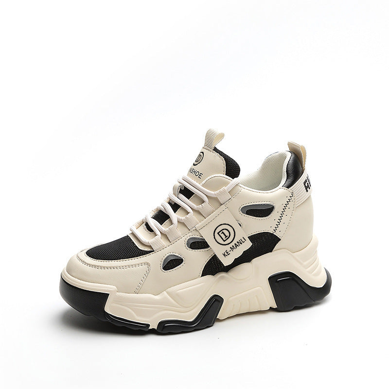 Women's Dad Comfortable Platform Inner Height Increasing Women's Casual Shoes