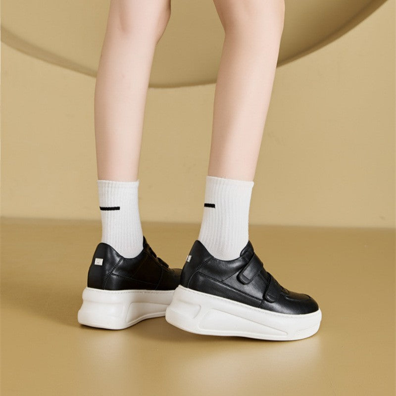 Women's Sandra Ma Smiling Face Hidden White Velcro Women's Sports Shoes