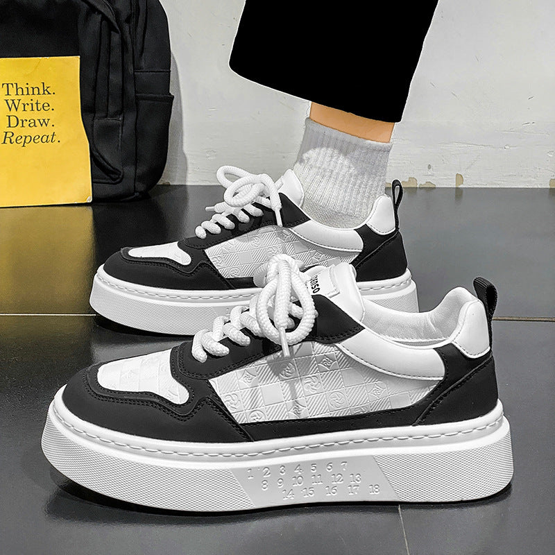 Men's Korean Style Trendy White Autumn Fashion Sneakers