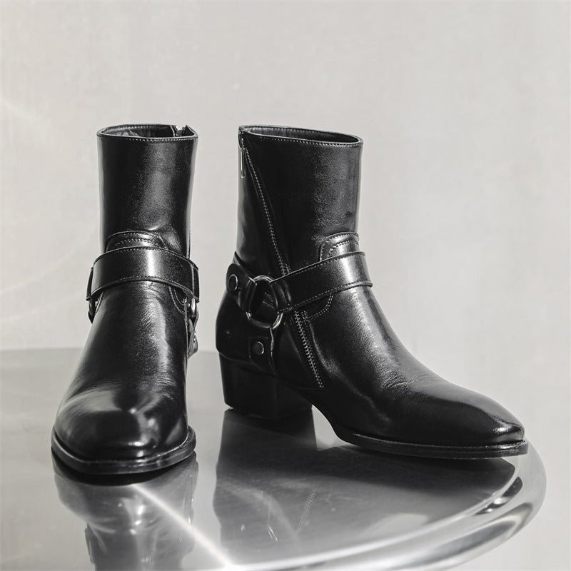 Men's Martin Chelsea Zipper Short Motorcycle Trendy Boots