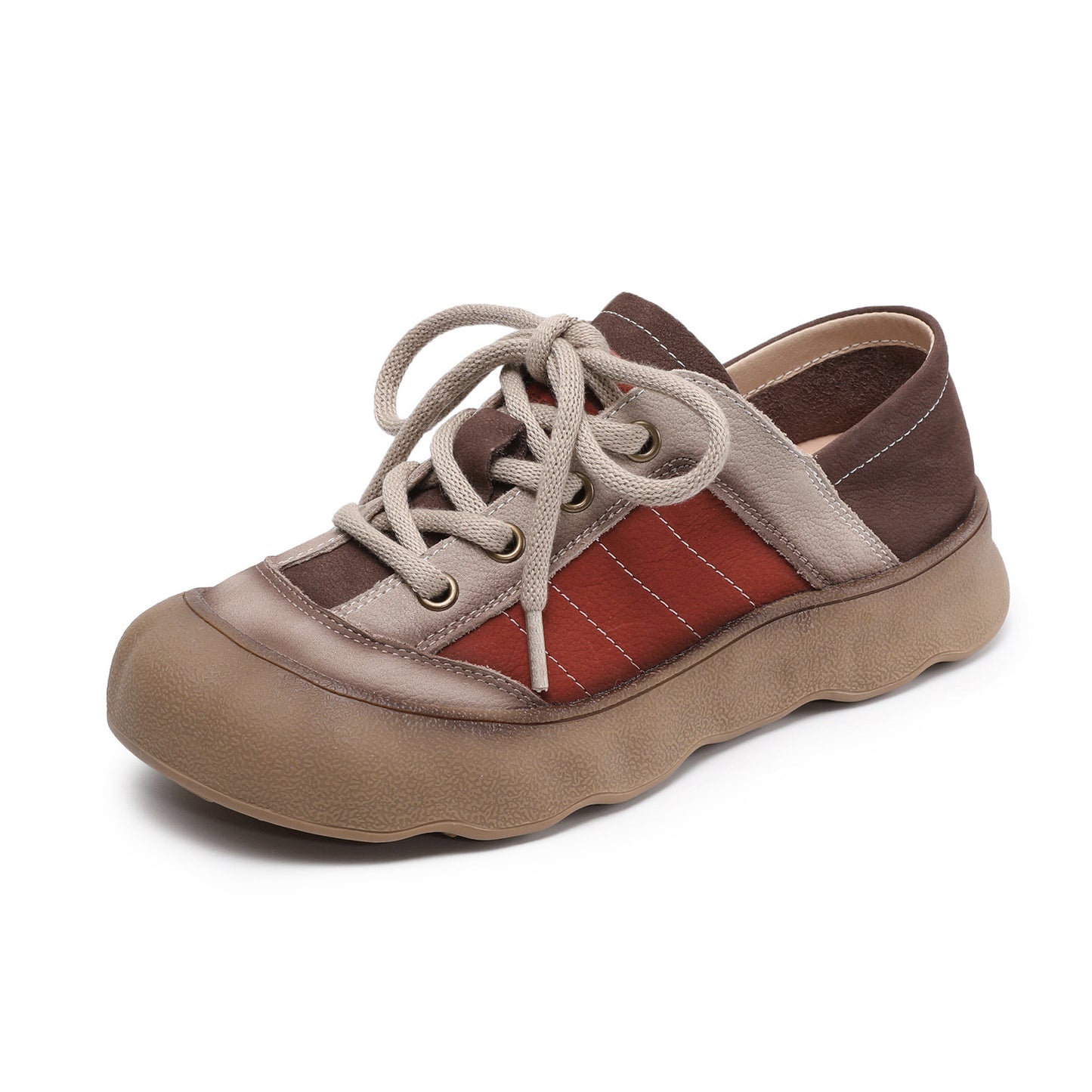 Women's Layer Cowhide Ugly Cute Spring Fashion Special Multicolor Women's Casual Shoes
