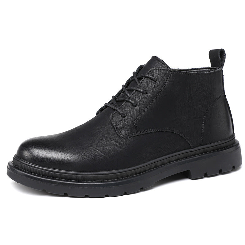 Men's Top British Style Winter Middle Help Boots