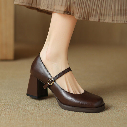 Women's Toe Pumps Solid Color Platform High Large Women's Fashion Shoes