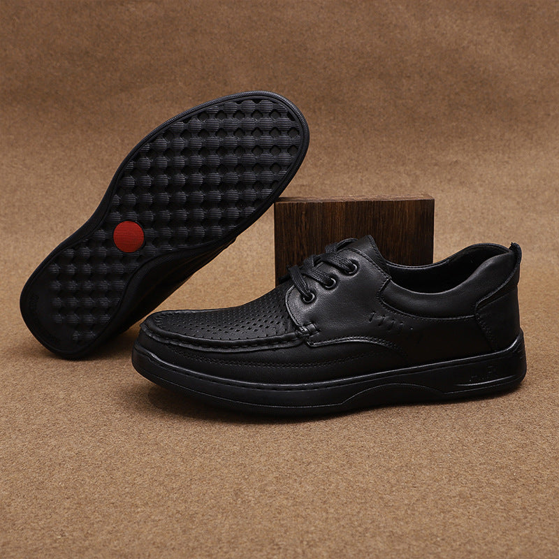 Men's Top Layer Cowhide Business Soft Bottom Men's Shoes