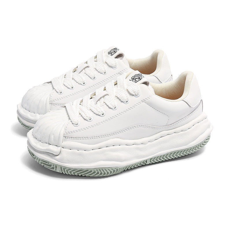 Design Embroidery Shell Toe Dissoed Thick-soled Easy Sneakers