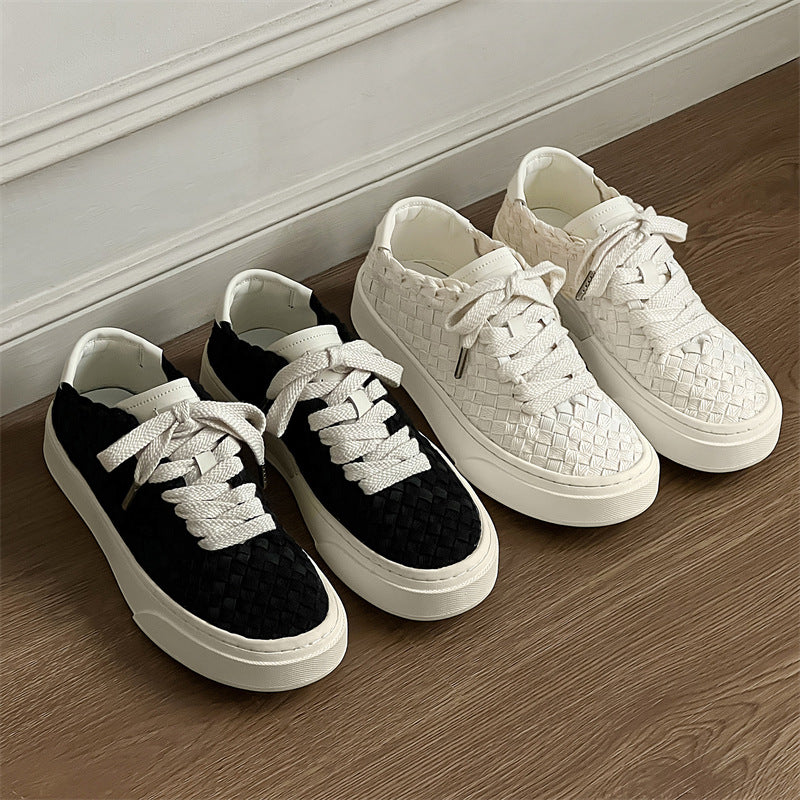 Women's & Men's Summer Solid Color Thick Sole Elevator Wild Canvas Shoes