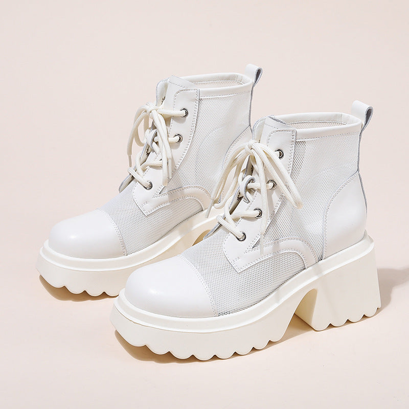 Women's Mesh Summer Chunky High Platform Muffin Sandals