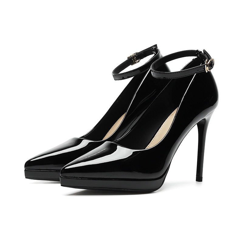 High Pumps Pointed Toe Stiletto Waterproof Platform Shallow Women's Fashion Shoes
