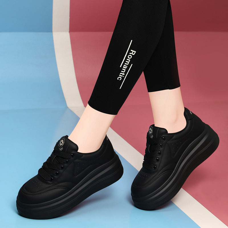 Gold Silk Rabbit Bread Platform Muffin Sports Soft Bottom Sneakers