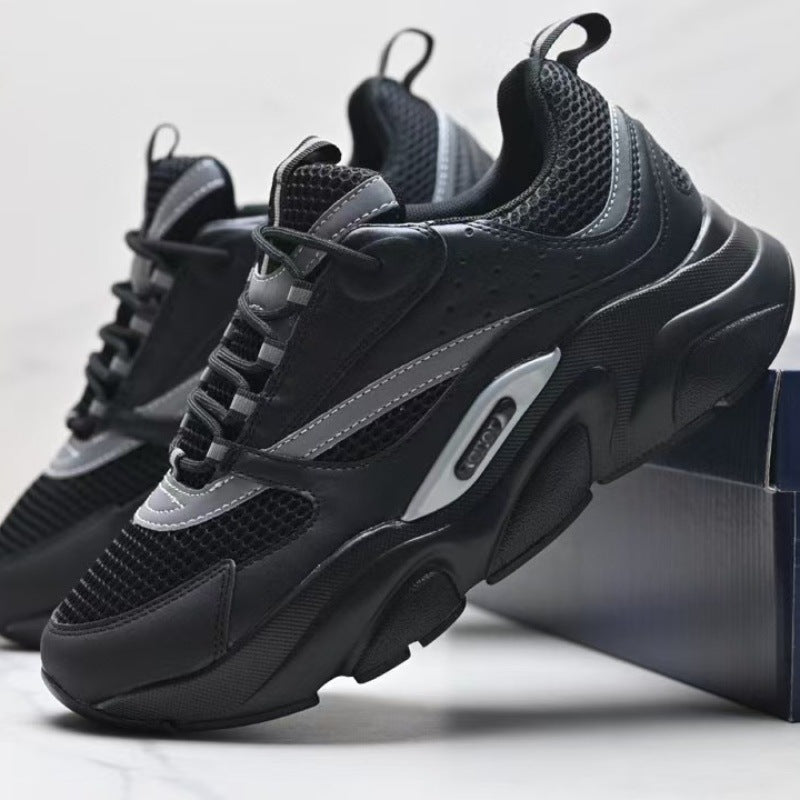 Men's Thick Sole Mesh Breathable Lightweight Elevator Wild Sneakers
