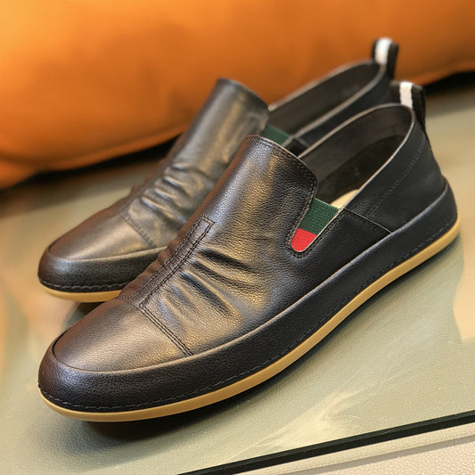 Men's Authentic Slip-on Board Black Driving Sneakers