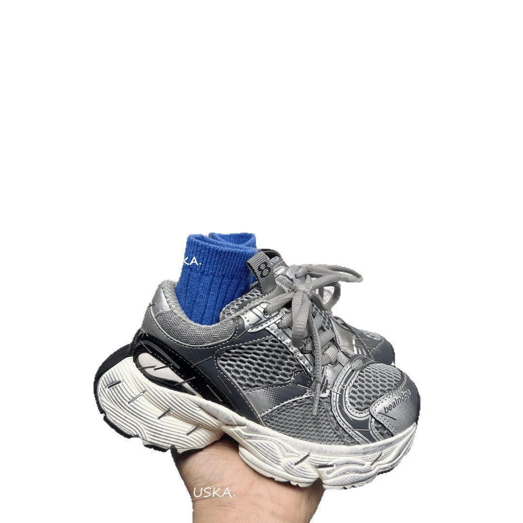 Children's Trendy Stapler Dad Lightweight Boys Distressed Children's Sports Shoes