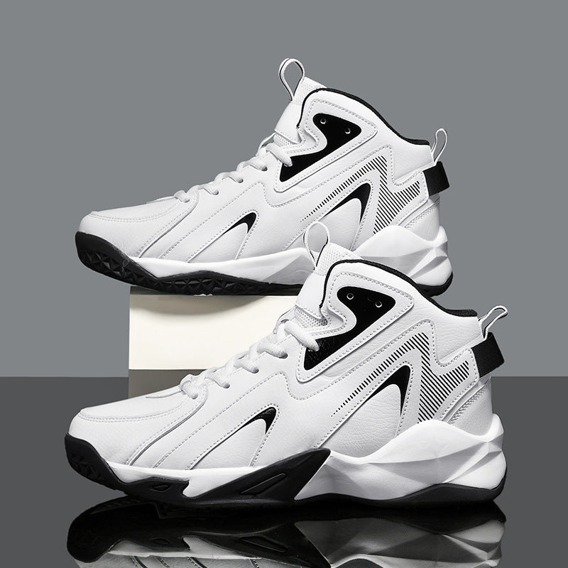 Men's Style Basketball Thick-soled Shock Absorption Breathable Green Little Training Men's Sports Shoes