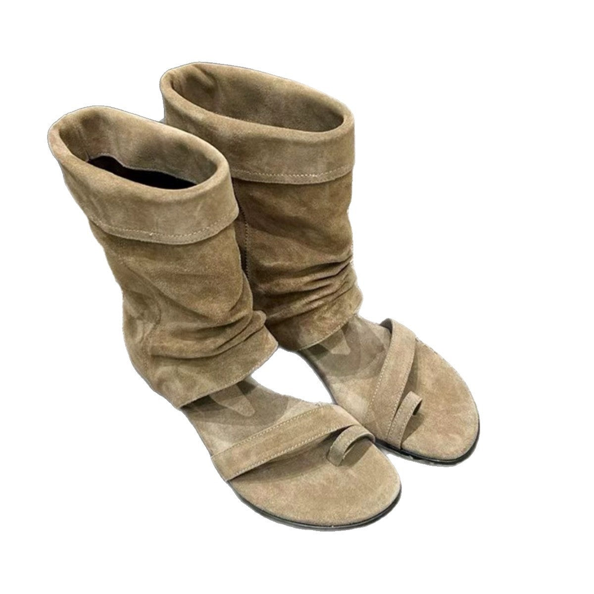 Women's Sheepskin Version Retro Pile Style Western Women's Leather Boots