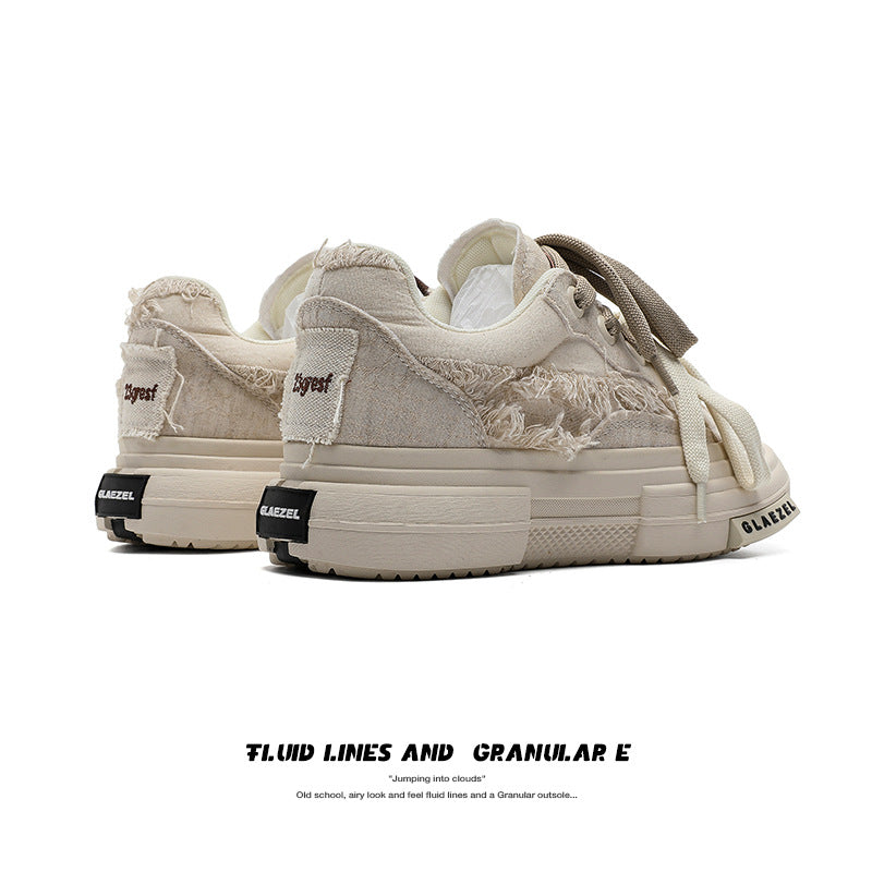 Women's & Men's Height Increasing Couple Retro Platform Design Men's Board Shoes