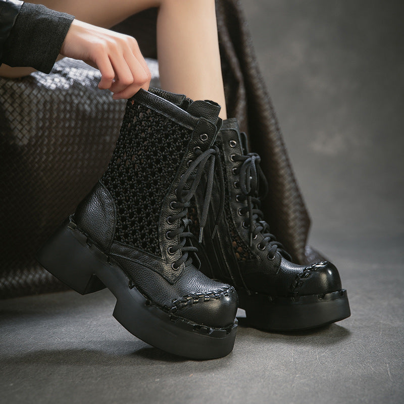 Women's Style Raise The Bottom Long Mesh Platform Sandals