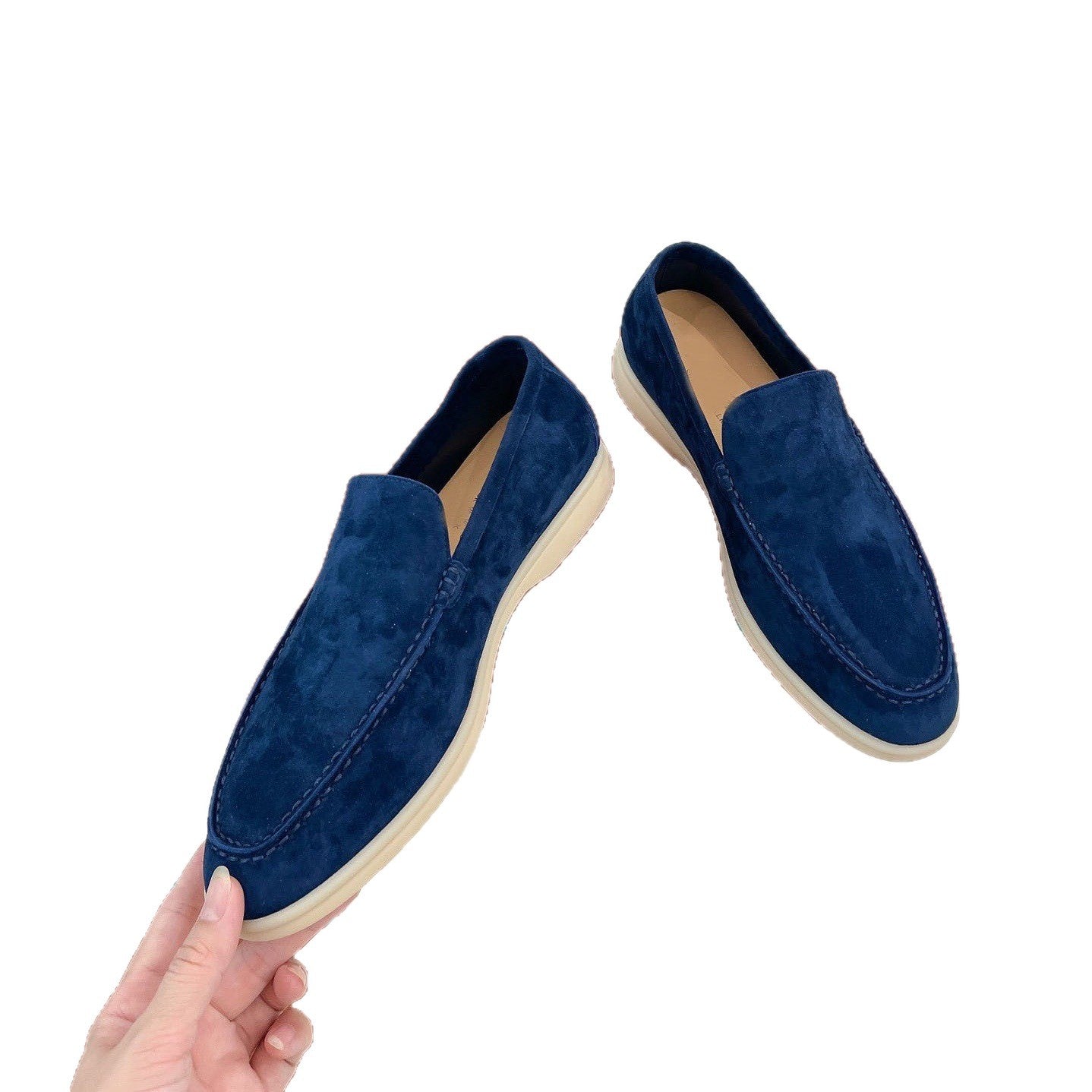 Men's Slip-on Soft Bottom Lovers Cowhide Comfortable Loafers