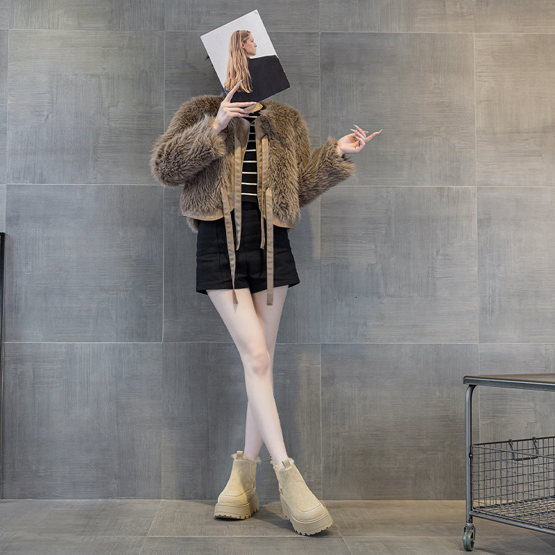 Women's Presale Genuine Cotton Winter Fleece-lined Retro Ankle Casual Shoes