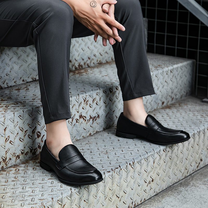 Men's Autumn Formal Wear Gentleman British Style Soft Bottom Men's Business Leather Shoes