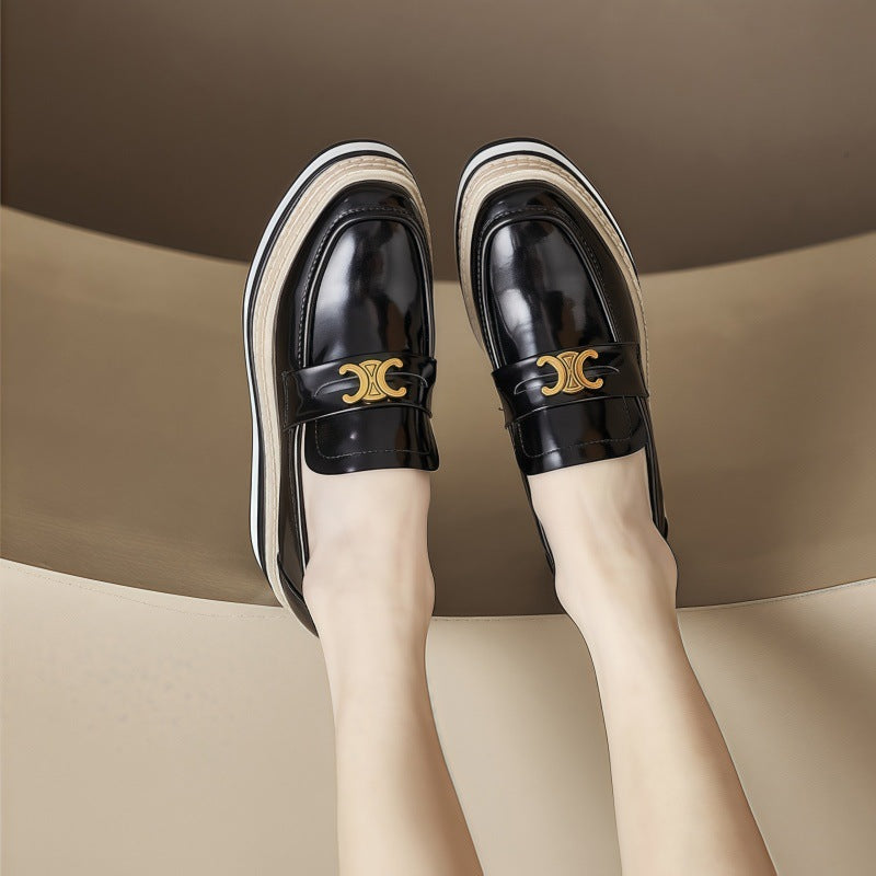 Korean Style Platform Height Increasing Wedge Casual Shoes