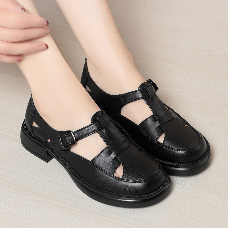 Women's Spring Large Single Low Thick Leisure Casual Shoes