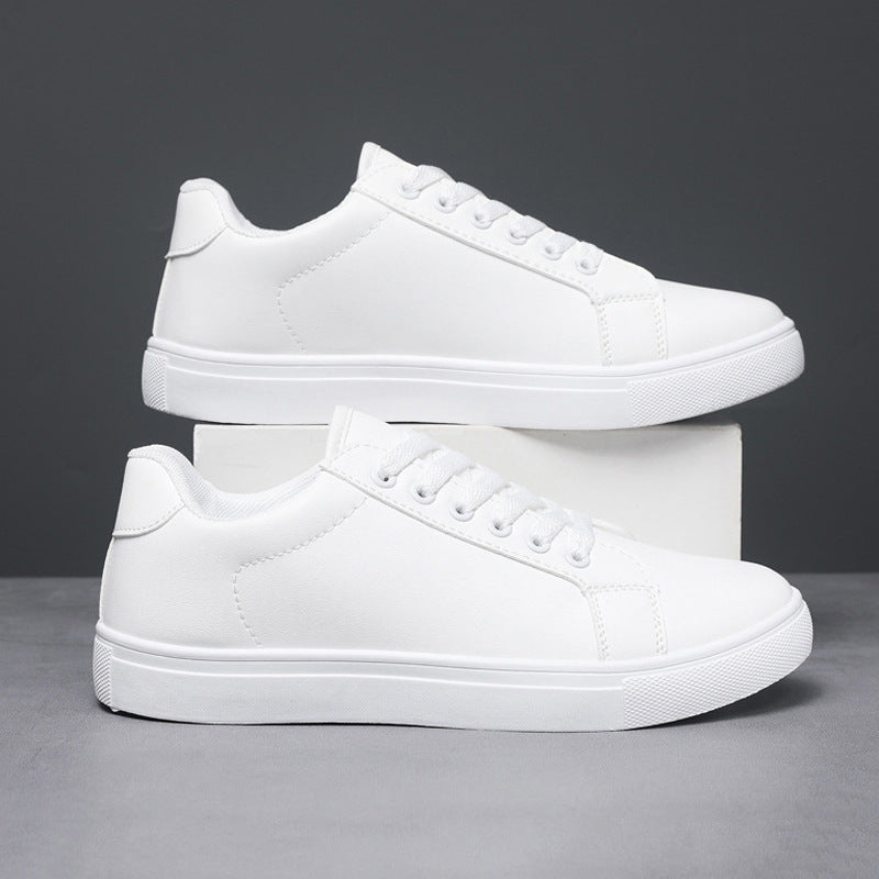 Men's Plus Size White Pure Surface Sneakers