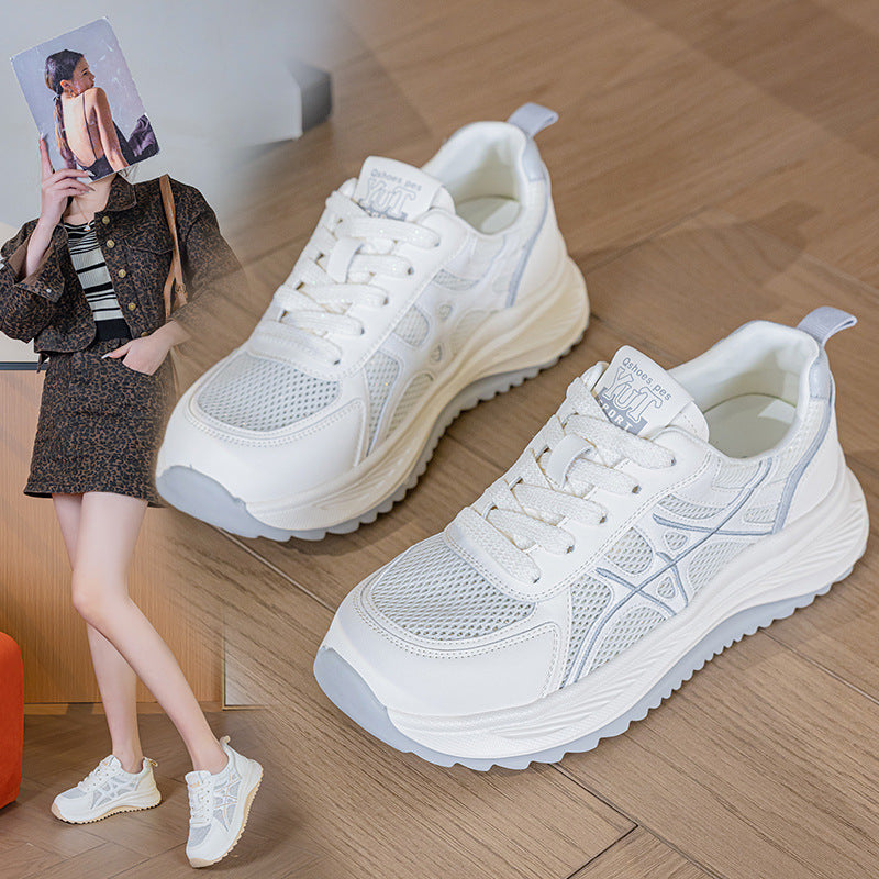 Women's Mesh Breathable White Summer Large Size Platform Women's Shoes