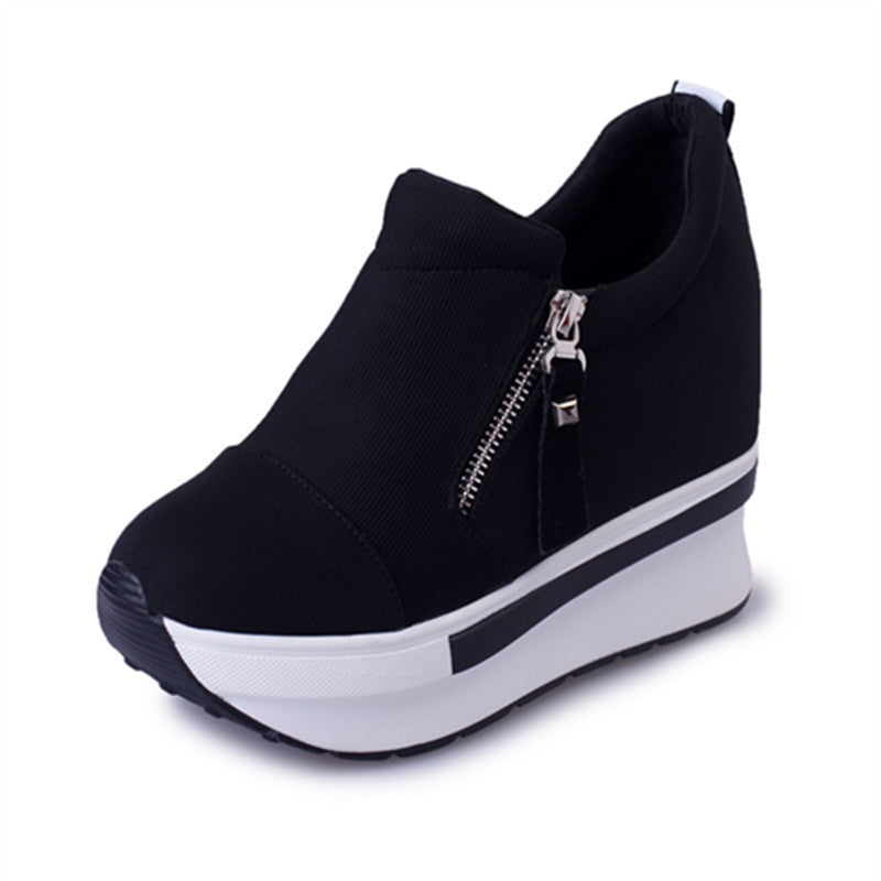 Women's Platform White Korean Style Trendy Casual Shoes