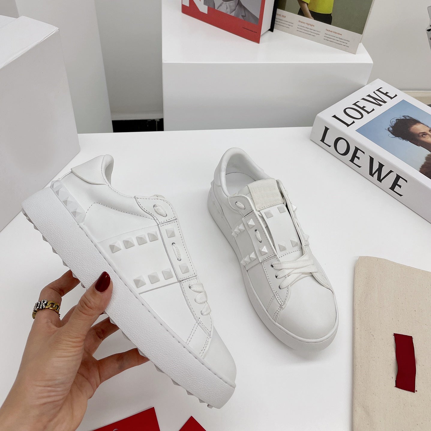 Home Rivet White Spring Fashion Classic Women's Casual Shoes