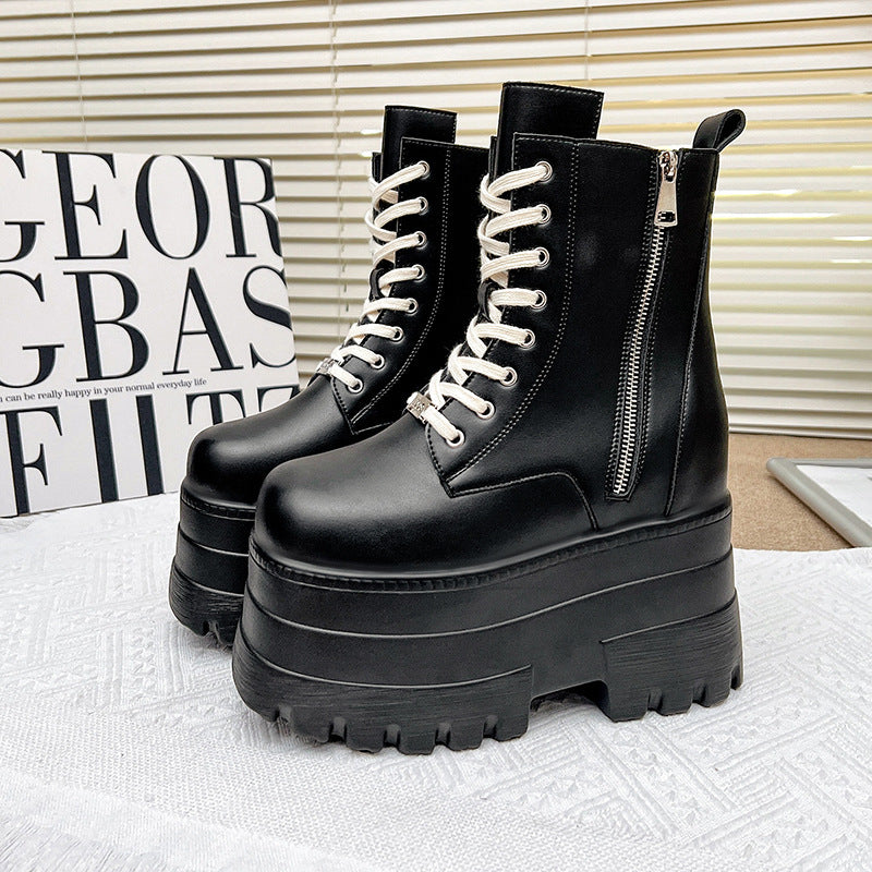 Platform Small British Style Thick Bottom Short Boots