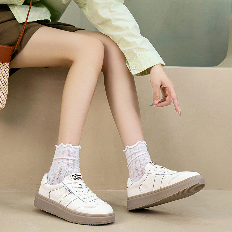 Women's Western Style German Training Autumn Versatile Platform Fashion Good-looking Women's Board Shoes