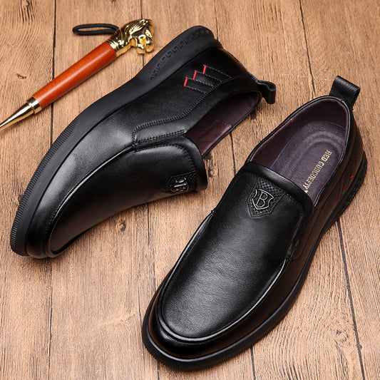 Men's Top Layer Cowhide Soft Surface Bottom Casual Shoes