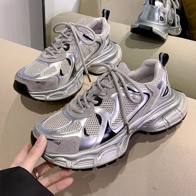 Women's Bottom Increased Sier Dad Autumn Versatile Breathable Women's Sports Shoes