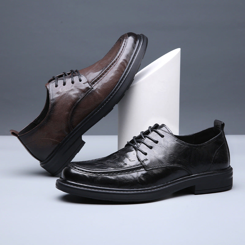 Men's Formal Business Fashion Office Top Layer Leather Shoes