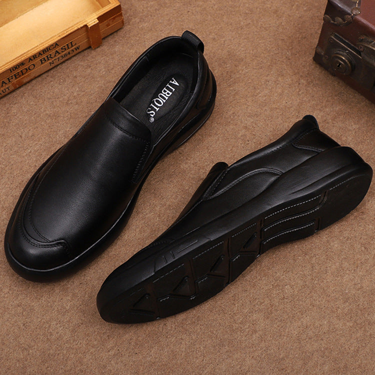 Men's Business Soft Bottom First Layer Cowhide Casual Shoes