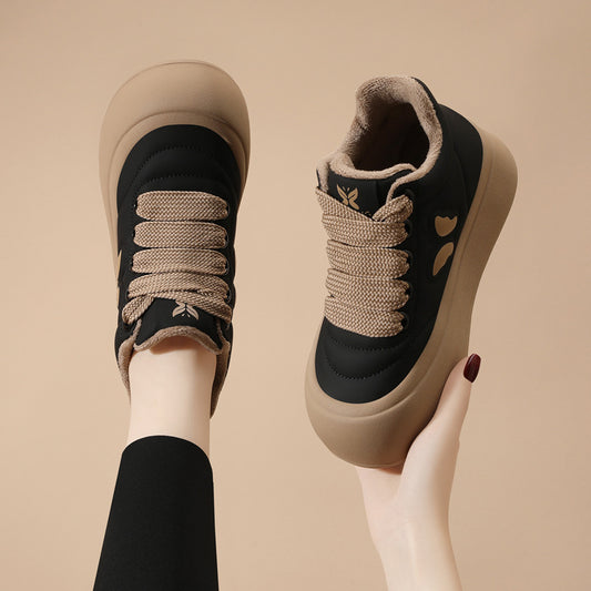 Women's Bread Fashionable Platform Hight Increasing Board Sneakers