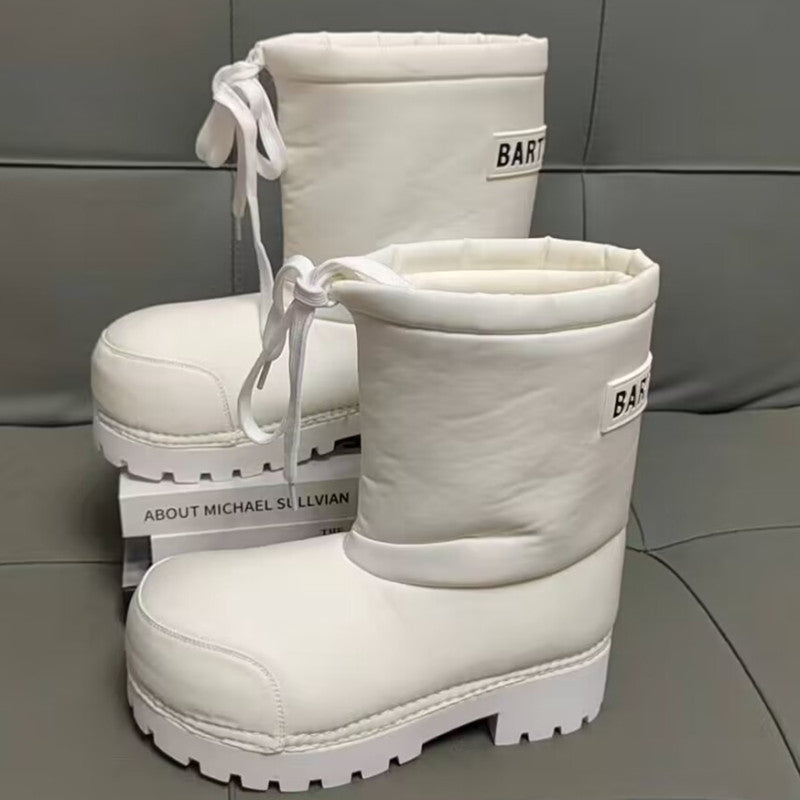 Women's & Men's Drawstring Big Toe Outdoor Thick Bottom Ski Ugly Cute Warm Women's Snow Boots