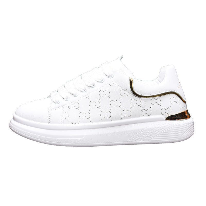 Women's & Men's Mcqueen White Thick Bottom Hight Increasing Casual Shoes