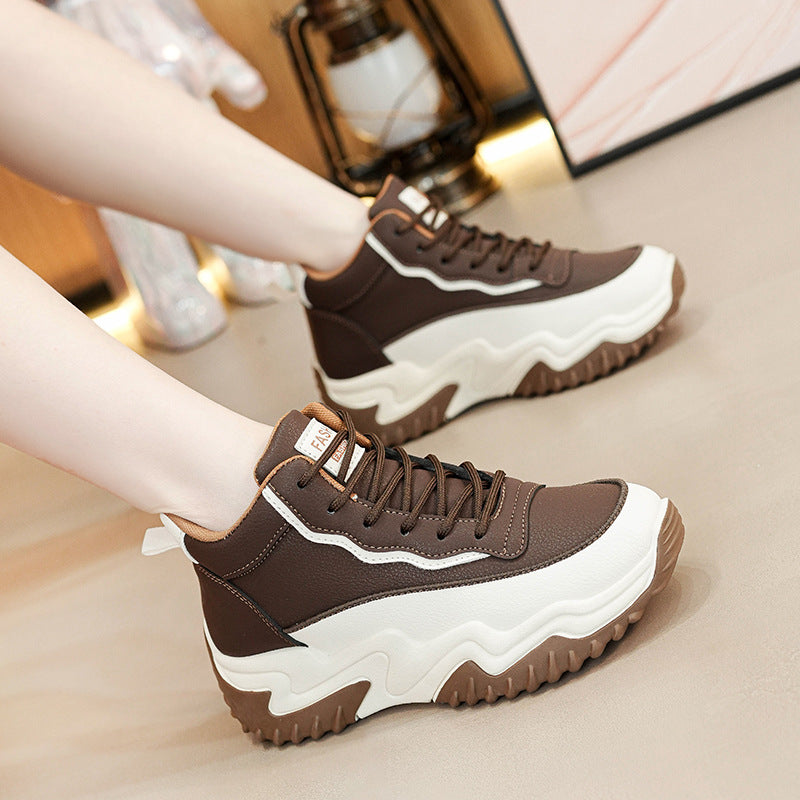 Korean Style Clunky Female Leisure Street Casual Shoes