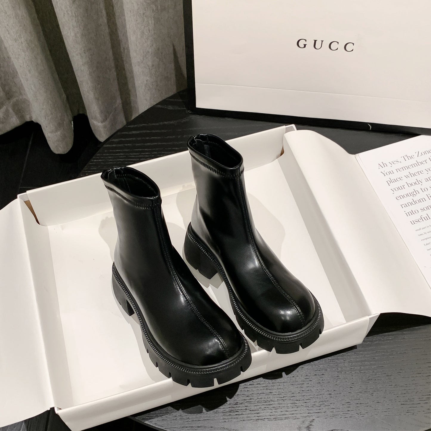 Women's Small Size Platform Ankle Fashion Martin Women's Leather Boots