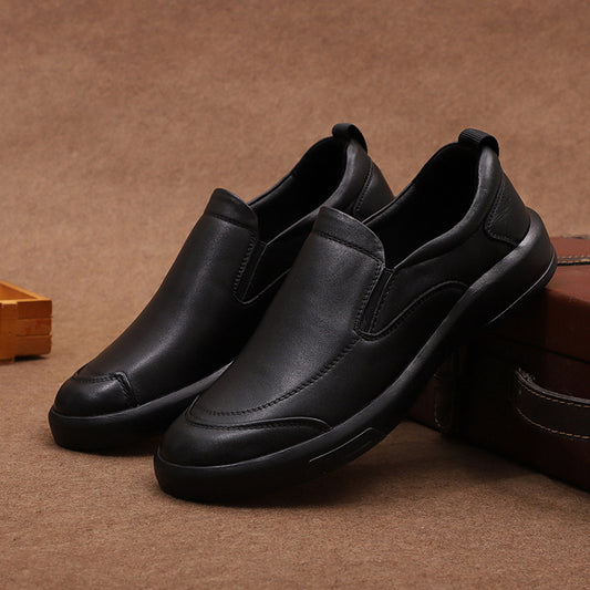 Men's Business Soft Bottom First Layer Cowhide Casual Shoes