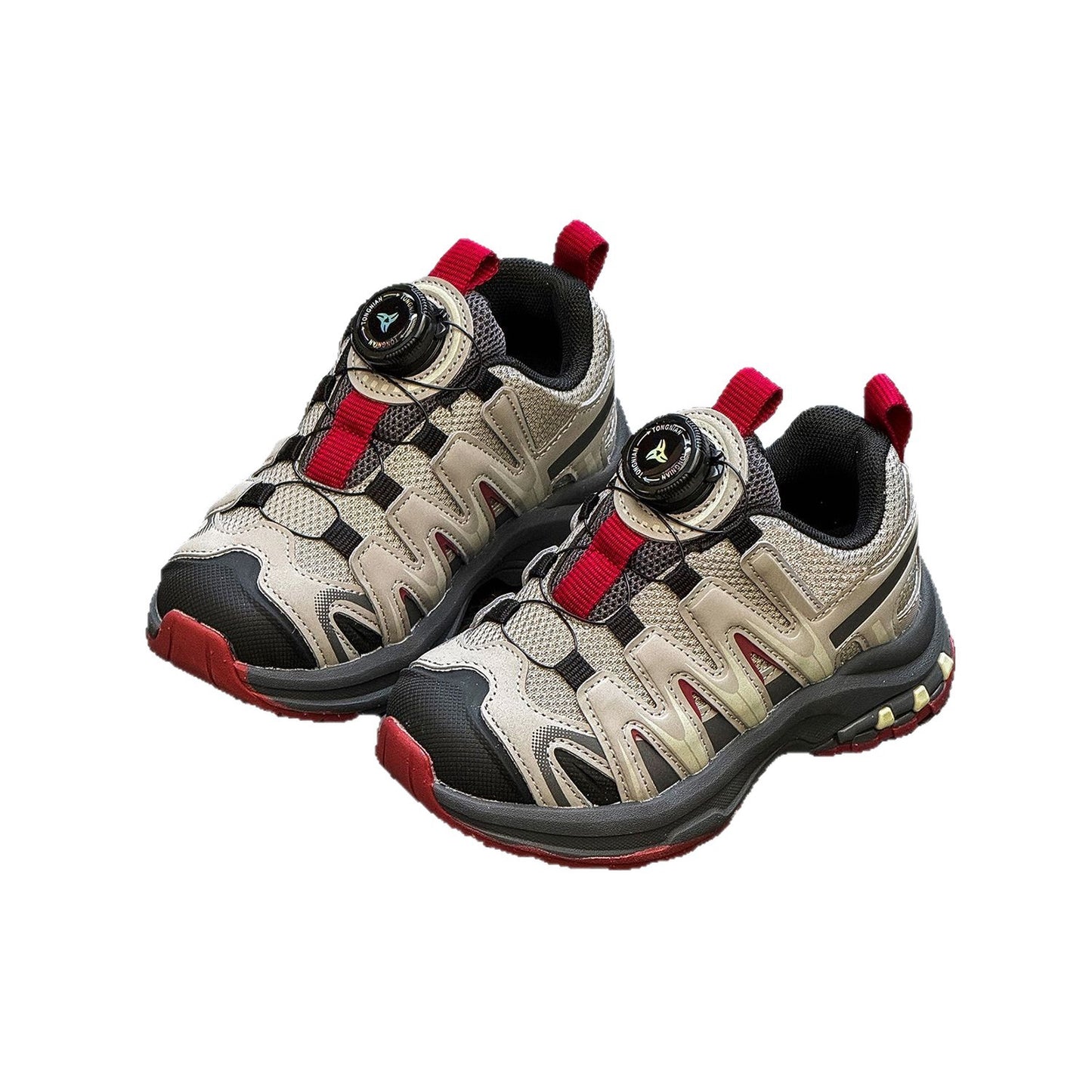 Children's Rotating Buckle Spring Running Lightweight Breathable Children's Sports Shoes