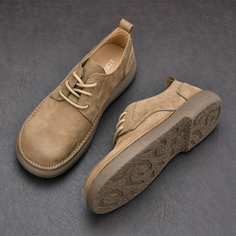 Men's Easy To Match British Style Bottom Leather Shoes