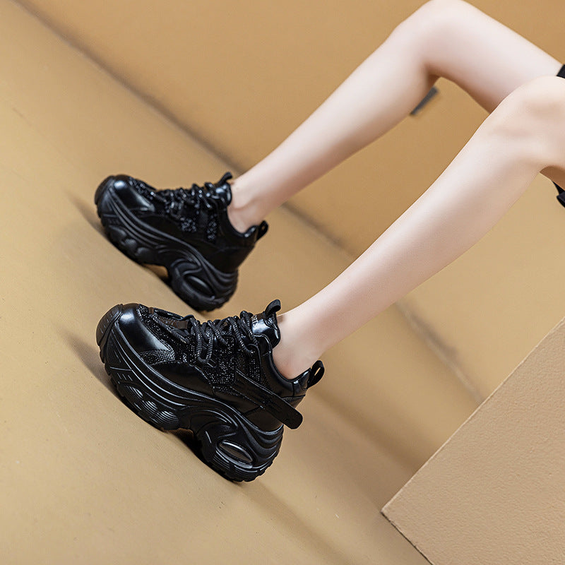 Women's Daddy Autumn Platform Lightweight Height Increasing Men's Shoes