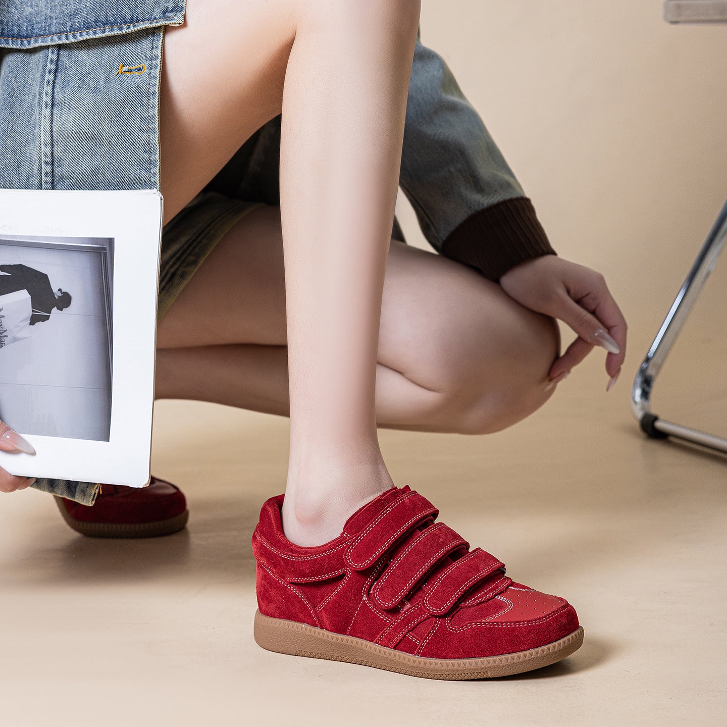 Women's Training Spring Height Increasing Leisure Retro Sports Women's Casual Shoes