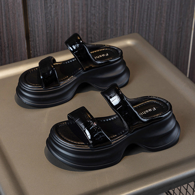 Women's Fashion Thick Bottom Small Muffin Stone Casual Shoes