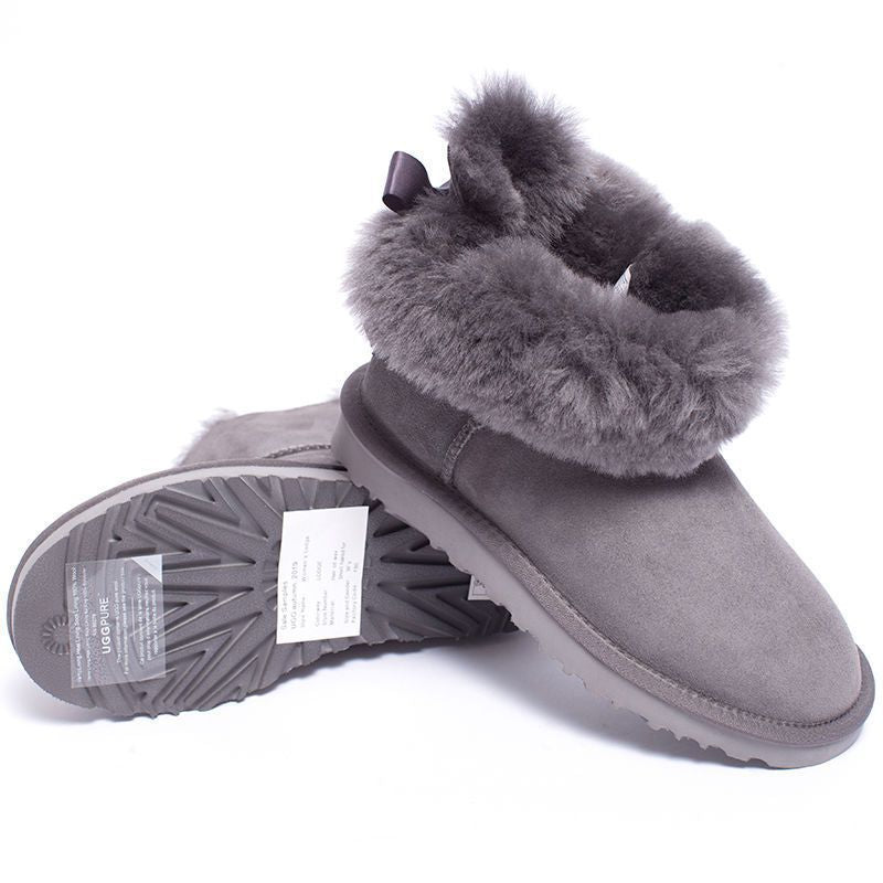Women's Sheep Fur Integrated Veet Thickened Warm Breathable Women's Snow Boots