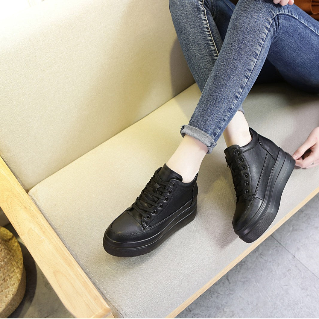 Women's Autumn Korean Style Platform Height Increasing Leisure Women's Casual Shoes