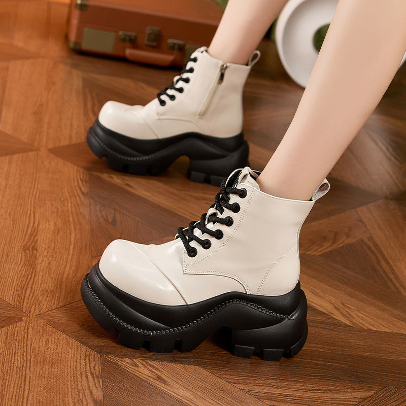 Women's Platform Warm Versatile Small Height Increasing Women's Fashion Shoes